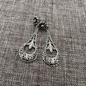 Silver dangle earrings